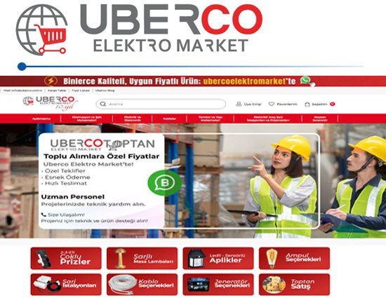 Uberco Elektro Market Web Sitesi Önizlemesi, Elektrik Ürünleri Online Satış